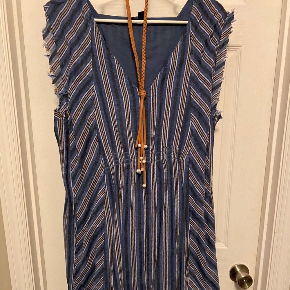 Boutique striped denim dress.